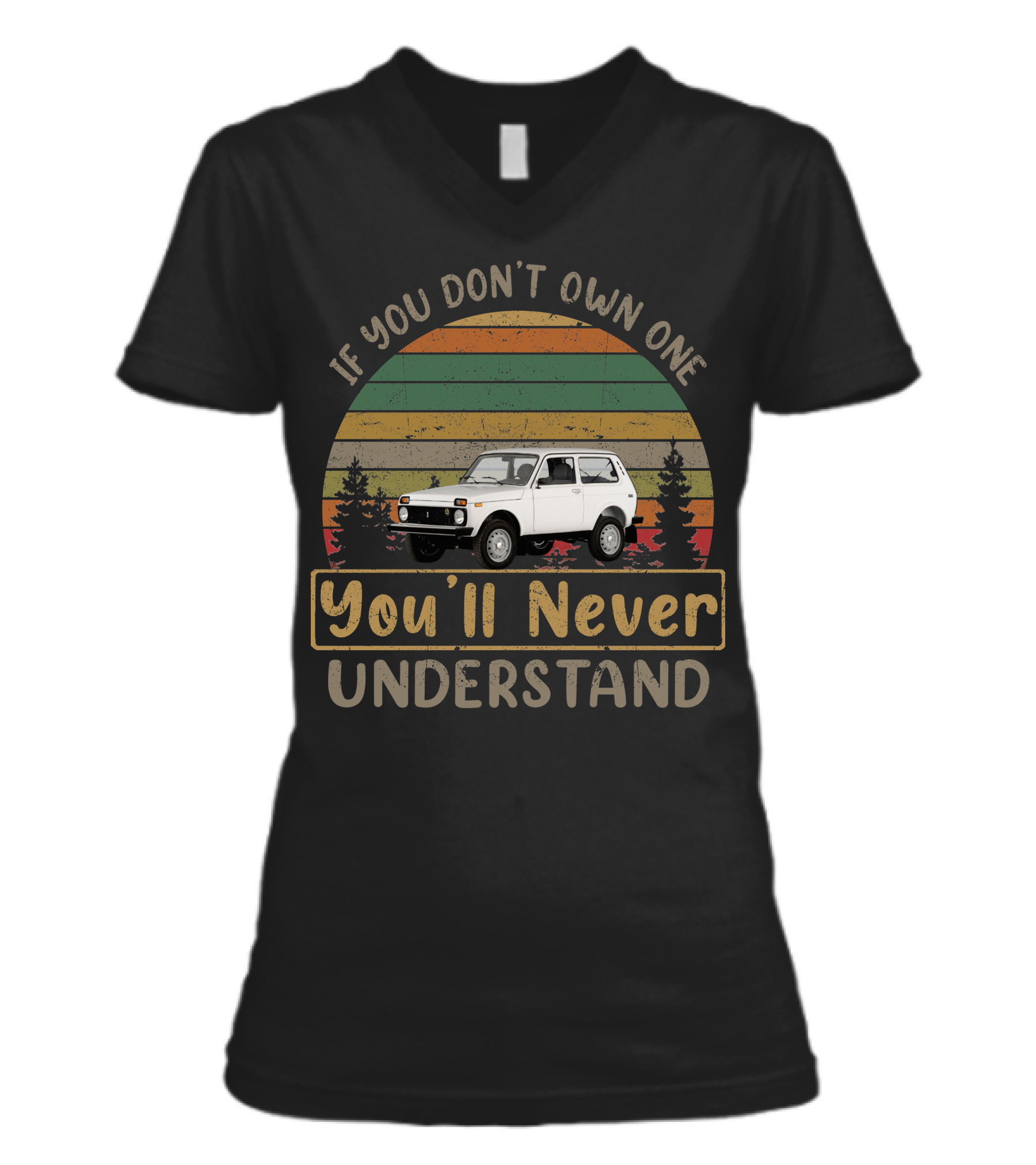 Lada Niva V-Neck Womens T-Shirt 