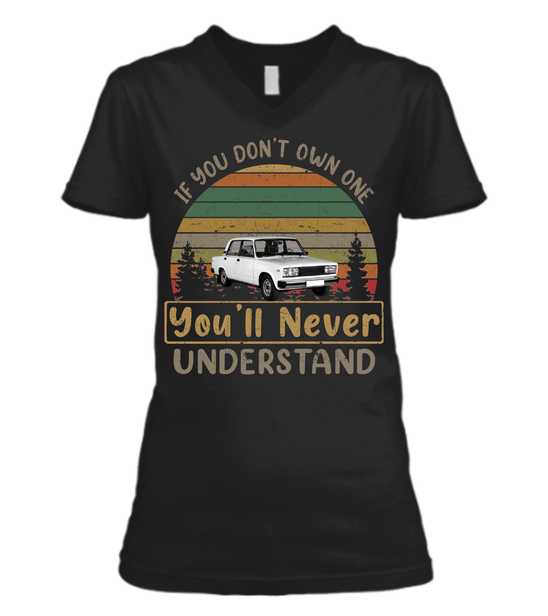 Lada 2105 V-Neck Womens T-Shirt 