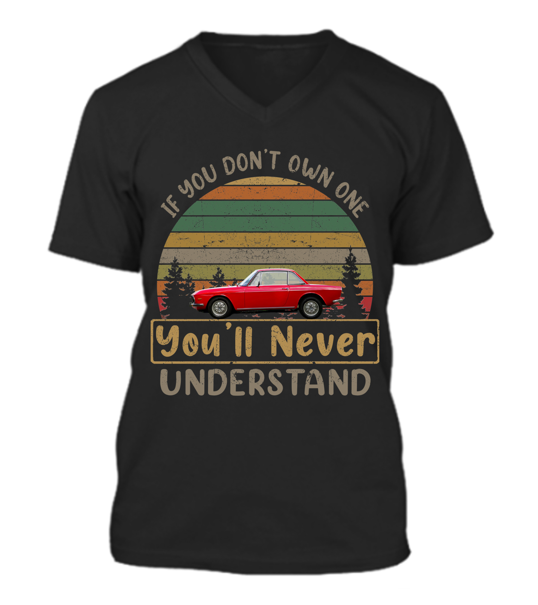 1972 Lancia Fulvia 1300 V-Neck Unisex T-Shirt 