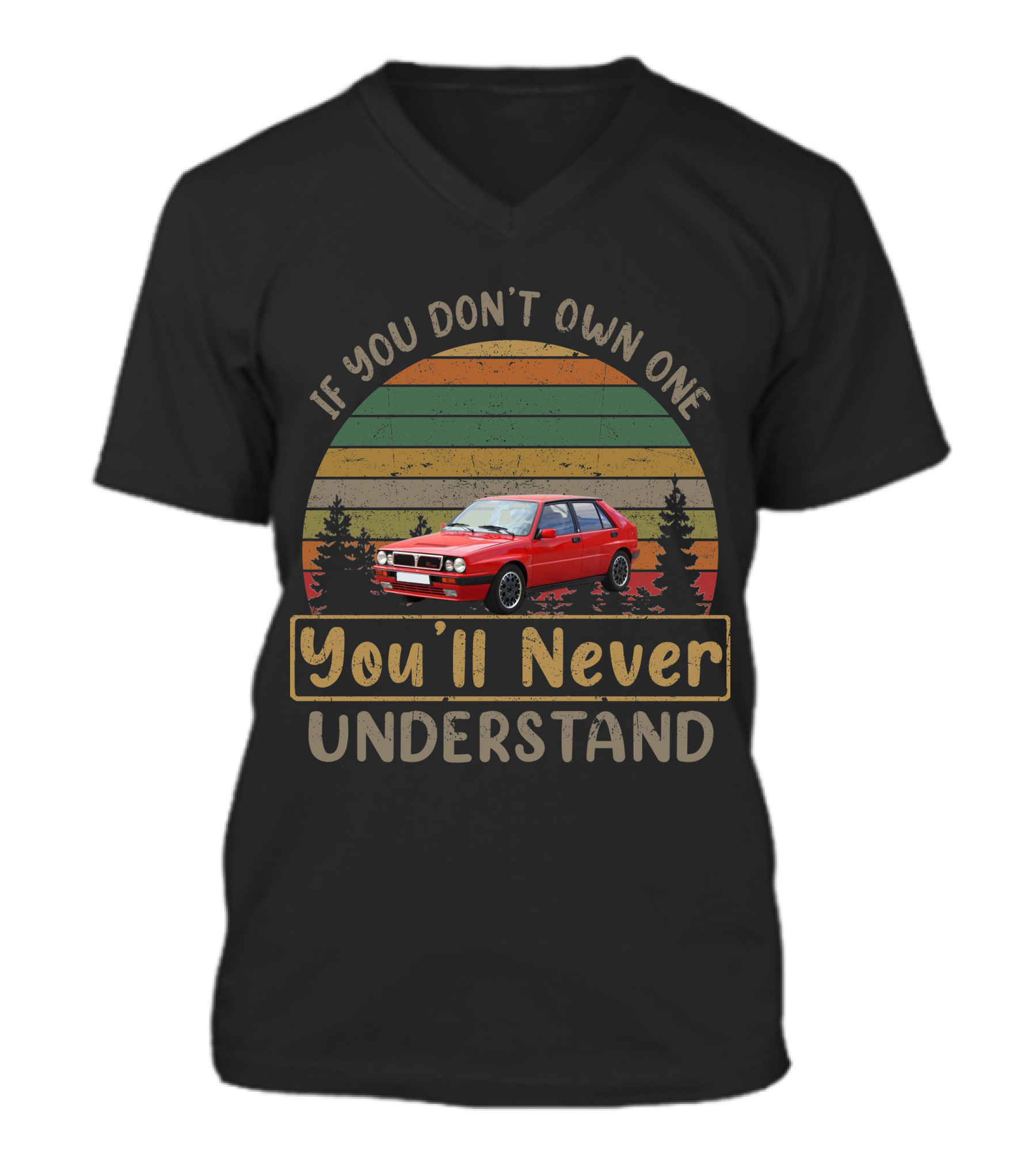 1988 Lancia Delta Integrale HF V-Neck Unisex T-Shirt