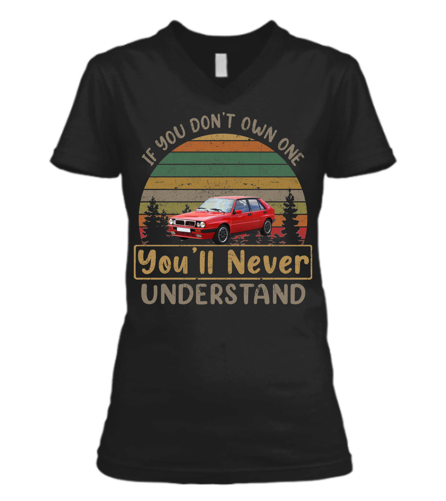 1988 Lancia Delta Integra...V-Neck Womens T-Shirt 