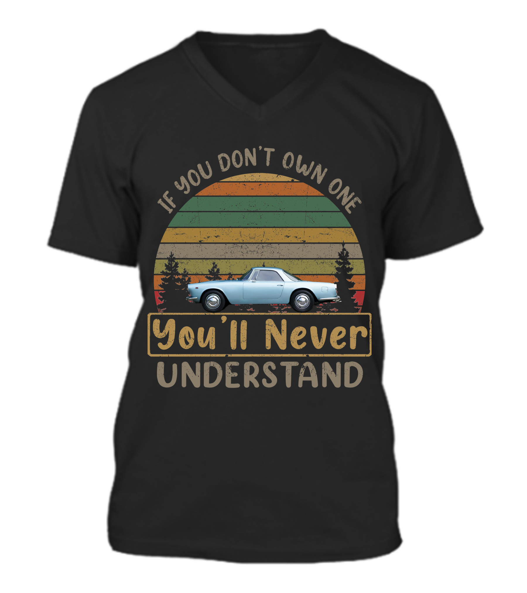 1963 Lancia Flaminia GT V-Neck Unisex T-Shirt