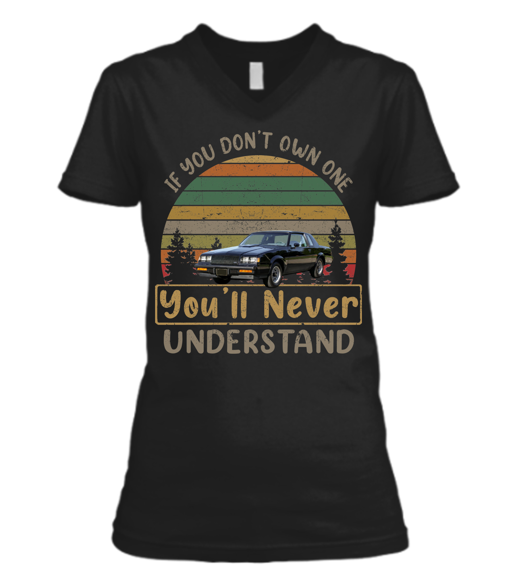 1987 Buick Regal WE4 Turbo-T V-Neck Womens T-Shirt