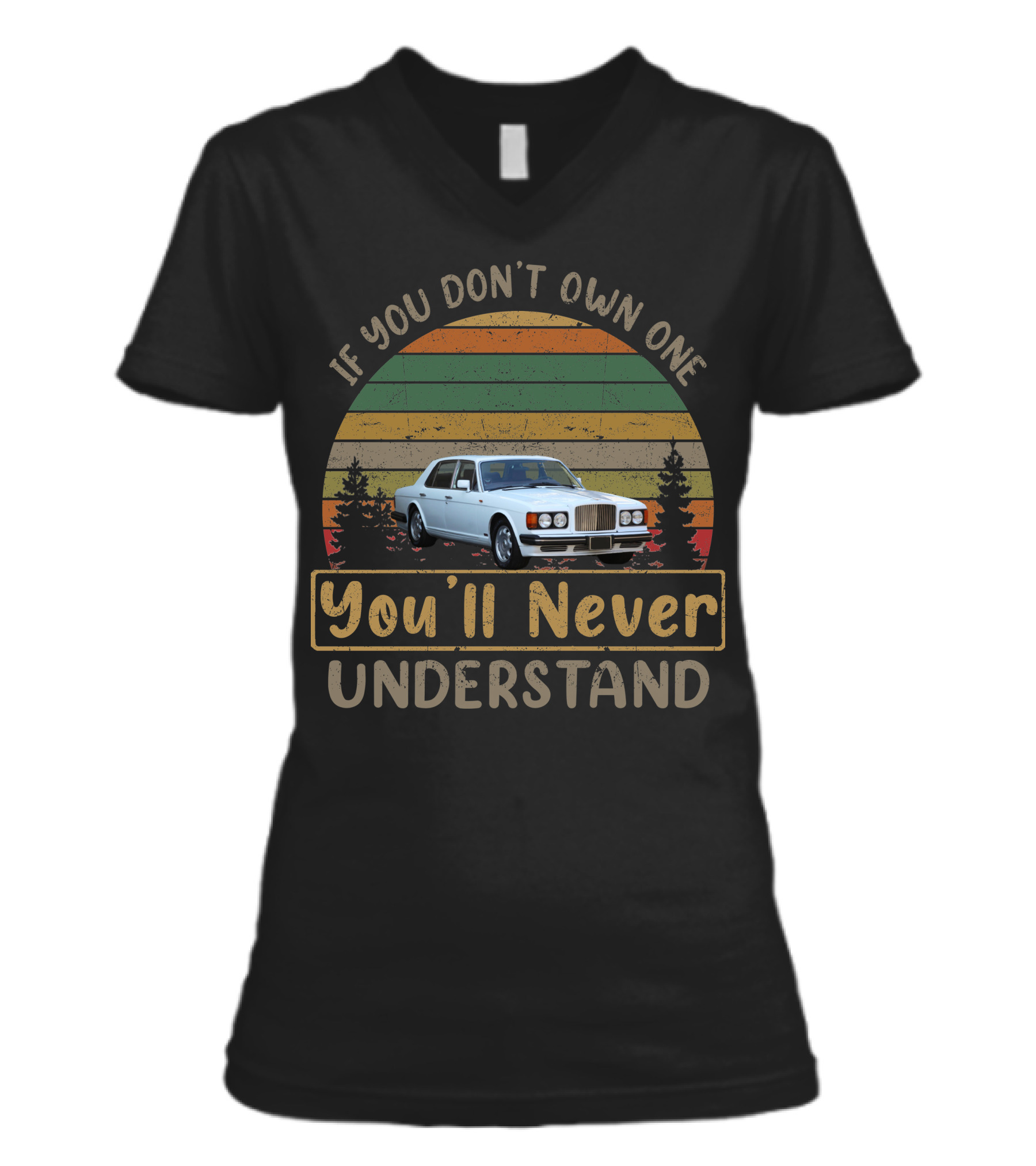 1989 Bentley Turbo R V-Neck Womens T-Shirt 