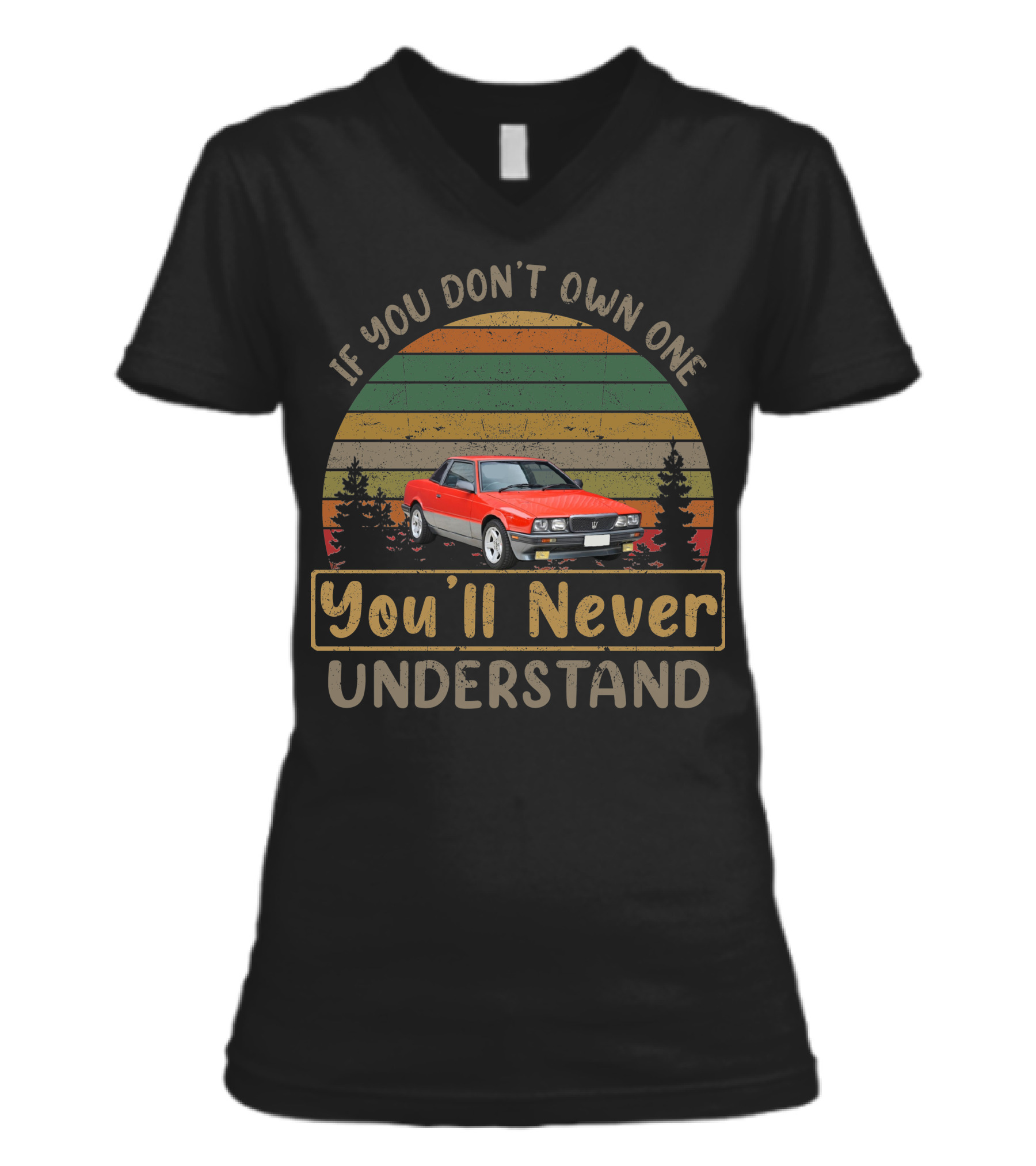 1992 Maserati Karif V-Neck Womens T-Shirt